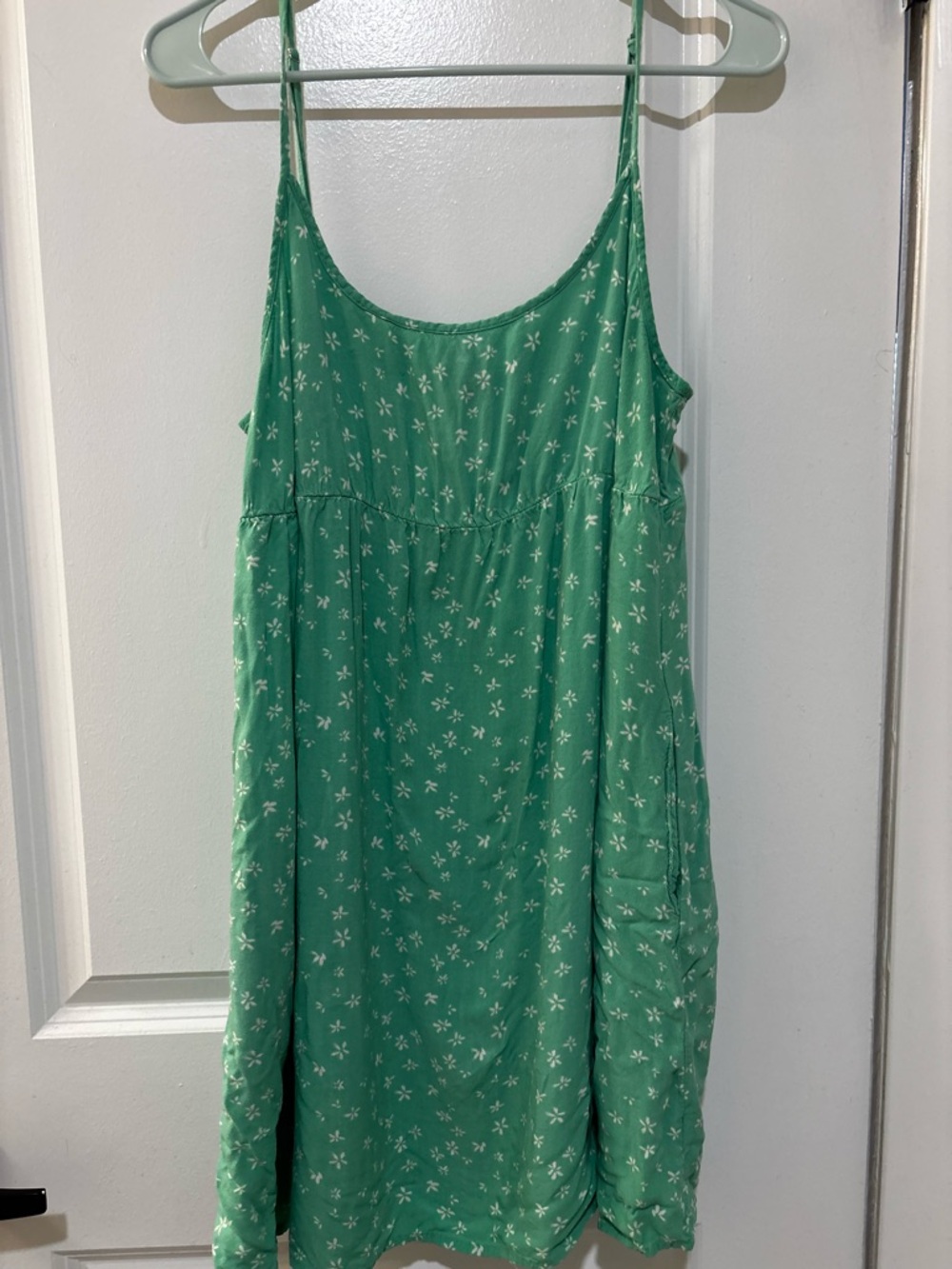 wild fable Green Floral V-Neck Tank Dress